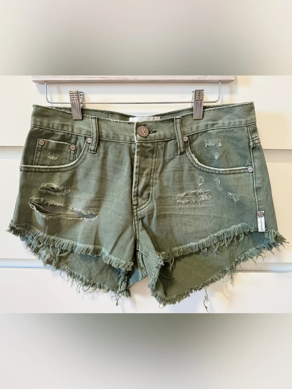 One Teaspoon Brandos Relaxed Fit Long Rise Shorts - Size: 26 - Like New!